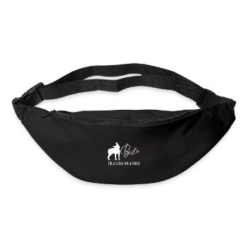 Bostie le véritable amour sur quatre pattes - Sac banane - noir - Devant
