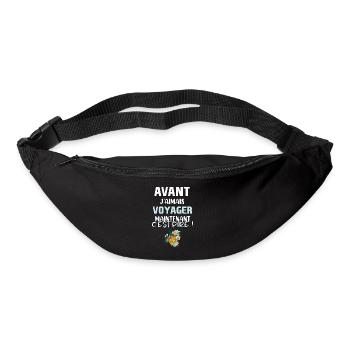 Avant j'aimais voyager maintenant c'est pire ! - Sac banane - noir - Devant