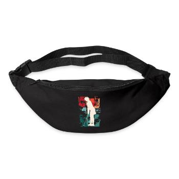 Golf Golfen Golferin Spielerin Sport Hobby Vintage - Gürteltasche - Schwarz - Vorne