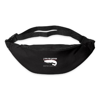 Je pêche le poisson-chat - tout le reste est un appât - Sac banane - noir - Devant