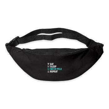 Essen Schlaf Wasserball Wiederholung Aquatic Polo Spieler - Gürteltasche - Schwarz - Vorne
