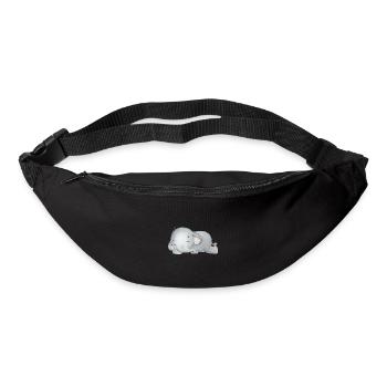 Elephant Family Mama Baby T-Shirt - Bum bag - black - Front