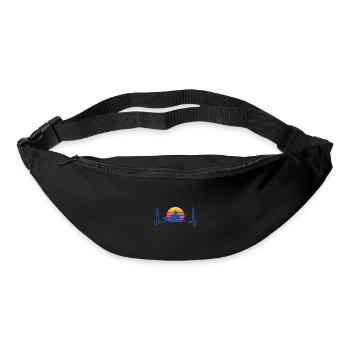 Heartbeat Graphic Kayaking Canoe Rowing Rower Padd - Gürteltasche - Schwarz - Vorne