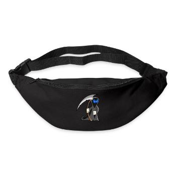 cartoon la faucheuse - Sac banane - noir - Devant