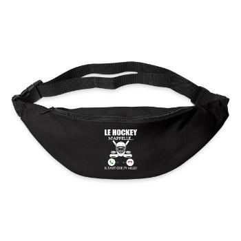 Eishockey ruft mich...ich muss gehen! - Gürteltasche - Schwarz - Vorne