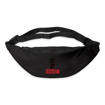 Osten Ossi DDR Ost stolz Trabi Geschenk Nostalgie - Gürteltasche - Schwarz - Vorne