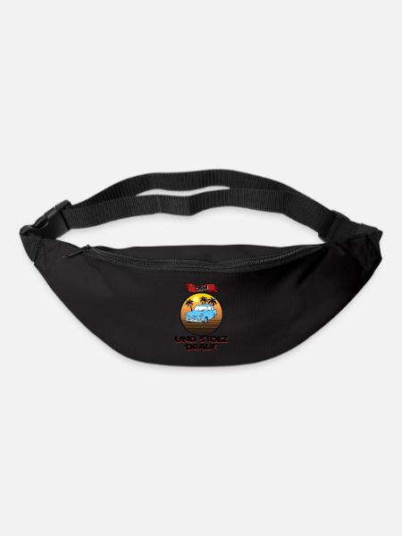 Osten Ossi DDR Ost stolz Trabi Geschenk Nostalgie - Gürteltasche - Schwarz