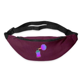 Spray can graffiti - Bum bag - burgundy - Front