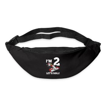 Je suis 2 let’s roll voiture de course pour 2 ans - Sac banane - noir - Devant