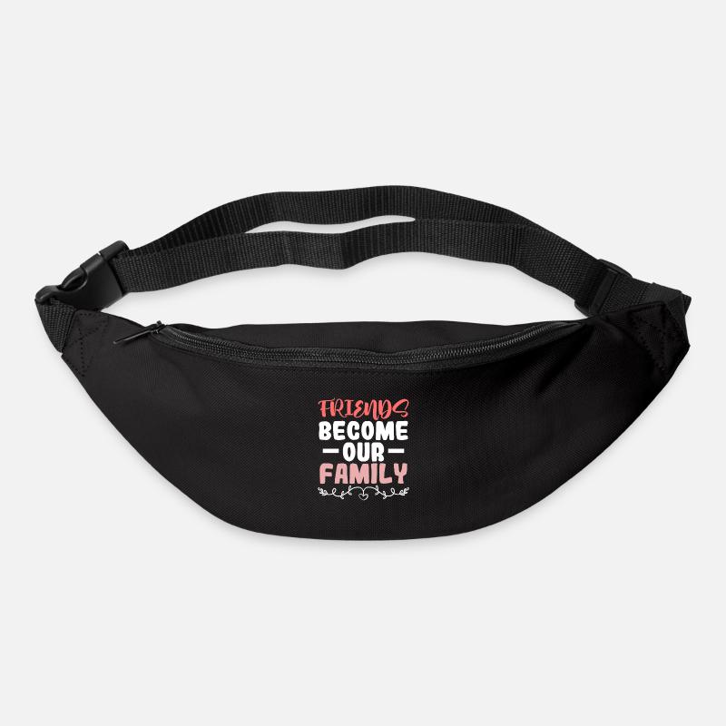 freunde werden familie - Gürteltasche - Schwarz