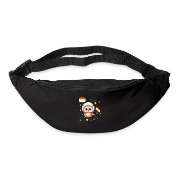 Eule im Weltraum Gay Bear Pride - Gürteltasche - Schwarz - Vorne