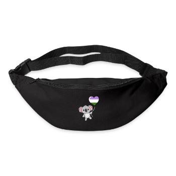 Koala Heart Balloon Genderqueer Pride - Sac banane - noir - Devant