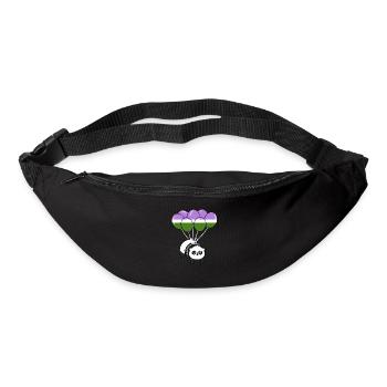 Panda Balloon Genderqueer Pride - Sac banane - noir - Devant