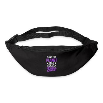 sauver la planète vélo - Sac banane - noir - Devant