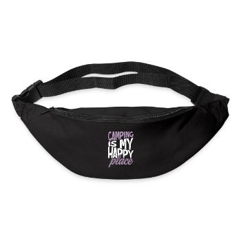 camping happy place - Gürteltasche - Schwarz - Vorne