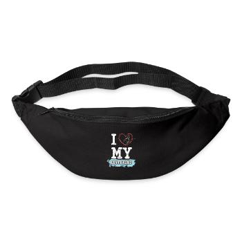 J’aime mes couples de copains - Sac banane - noir - Devant
