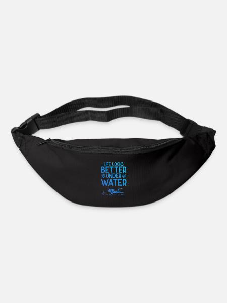 tauchen unter wasser - Gürteltasche - Schwarz