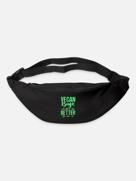 vegan boy - Gürteltasche - Schwarz