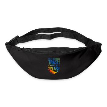 save the ocean umweltschutz - Gürteltasche - Schwarz - Vorne