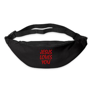 Jesus loves you - Gürteltasche - Schwarz - Vorne