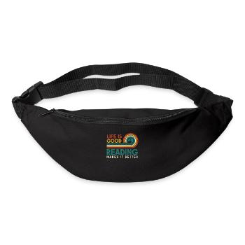 La vie est bonne lecture la rend meilleure pour la lecture - Sac banane - noir - Devant