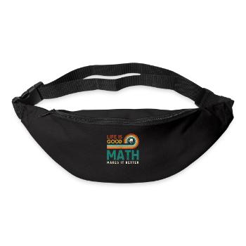 La vie est un bon calcul le rend - Sac banane - noir - Devant