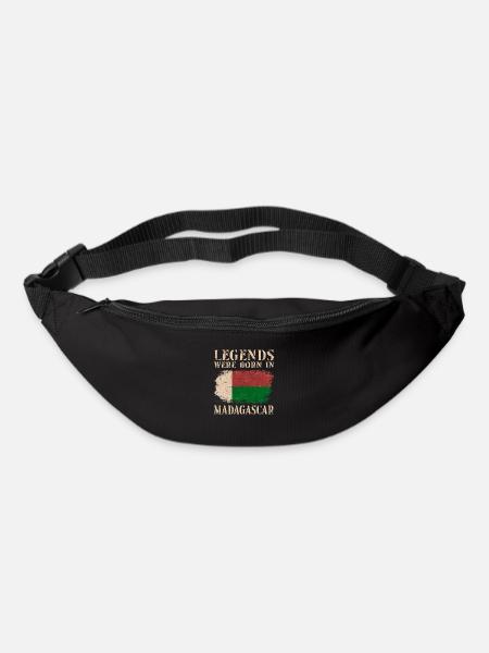 Vintage Design Malagasy Flag Madagascar - Sac banane - noir