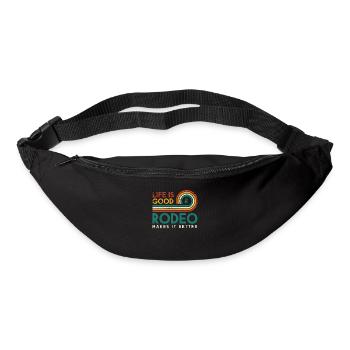 Das Leben Ist Gut Rodeo Macht Es Besser Design Für - Gürteltasche - Schwarz - Vorne