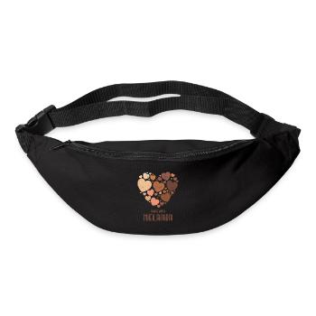 Fabriqué avec de la mélanine pour la fierté afro-américaine - Sac banane - noir - Devant