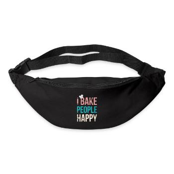 Je fais des gens heureux pour les boulangers ou - Sac banane - noir - Devant
