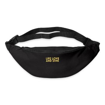 Life Love and Dink pour les joueurs de pickleball ou - Sac banane - noir - Devant