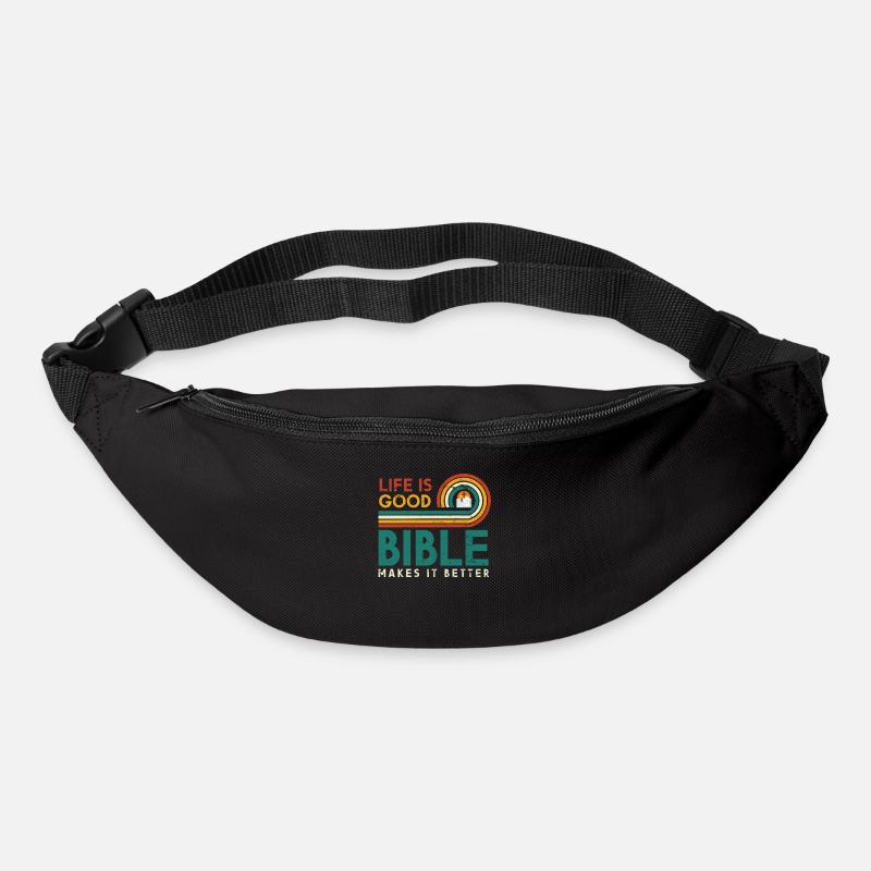 Life is good, Bible makes it better - Bum bag - black