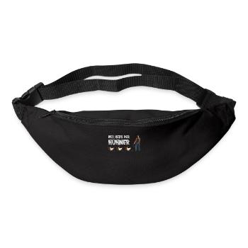 Der Herr der Hühner. Huhn - Gürteltasche - Schwarz - Vorne