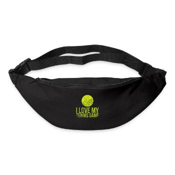 Ich Liebe Mein Tennisspieldesign Für Tennisfans - Gürteltasche - Schwarz - Vorne