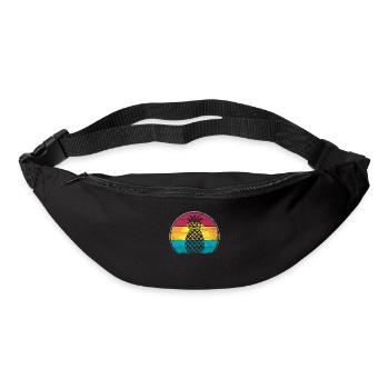 Design rétro ananas pour les amoureux de la plage Ananas - Sac banane - noir - Devant