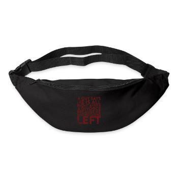 A guy says he's fine after a divorce - Bum bag - black - Front