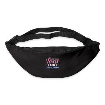 This girl runs on Jesus and cheers the - Bum bag - black - Front