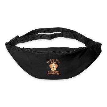 Das Leben ist einfach besser mit einem Dackel an Ihrer Seite - Gürteltasche - Schwarz - Vorne