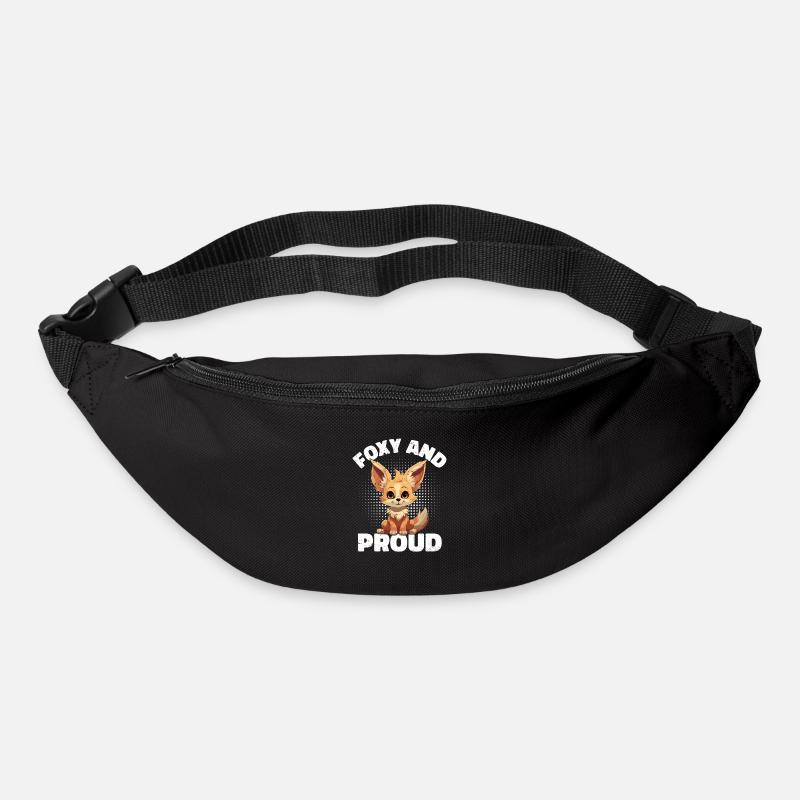 Fennec Fox Enthusiast Watching Wildlife Cute - Bum bag - black