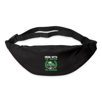 Mécanicien agricole Drôle de tracteur Mécanique Ferme - Sac banane - noir - Devant