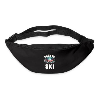 Born To Ski Skifahren Skifahrer Wintersport Ski - Gürteltasche - Schwarz - Vorne