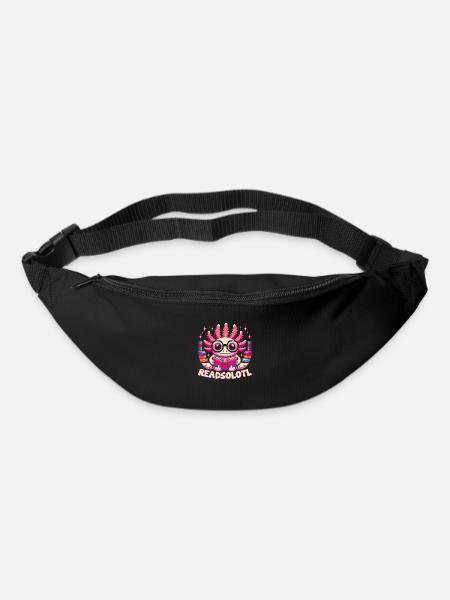 Readsolotl Axolotl Buch Bücher lesen Bücherwurm - Gürteltasche - Schwarz