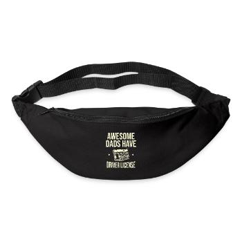Des papas géniaux ont un permis de conduire à l’école de conduite - Sac banane - noir - Devant