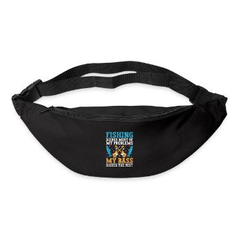 Fishing Solves Most Of My Problems My Bass Solves - Bum bag - black - Front