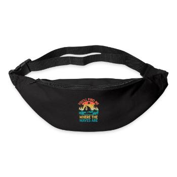 Vous me trouverez là où les vagues sont pédalo - Sac banane - noir - Devant