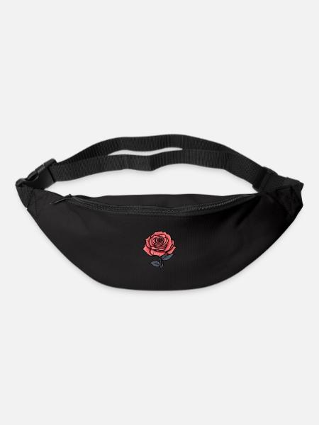 Rose Liebe - Gürteltasche - Schwarz