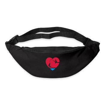 angeln_herz_f2 - Sac banane - noir - Devant