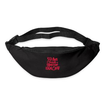50 ans caractere explosif anniversaire - Sac banane - noir - Devant