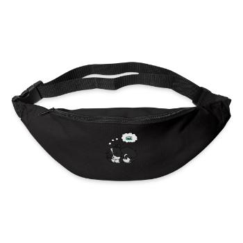 A cute border collie puppy who dreams of sheep. - Bum bag - black - Front