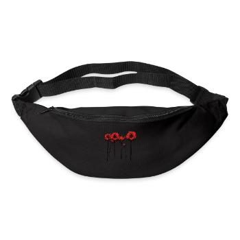 Mohnblumen - Gürteltasche - Schwarz - Vorne